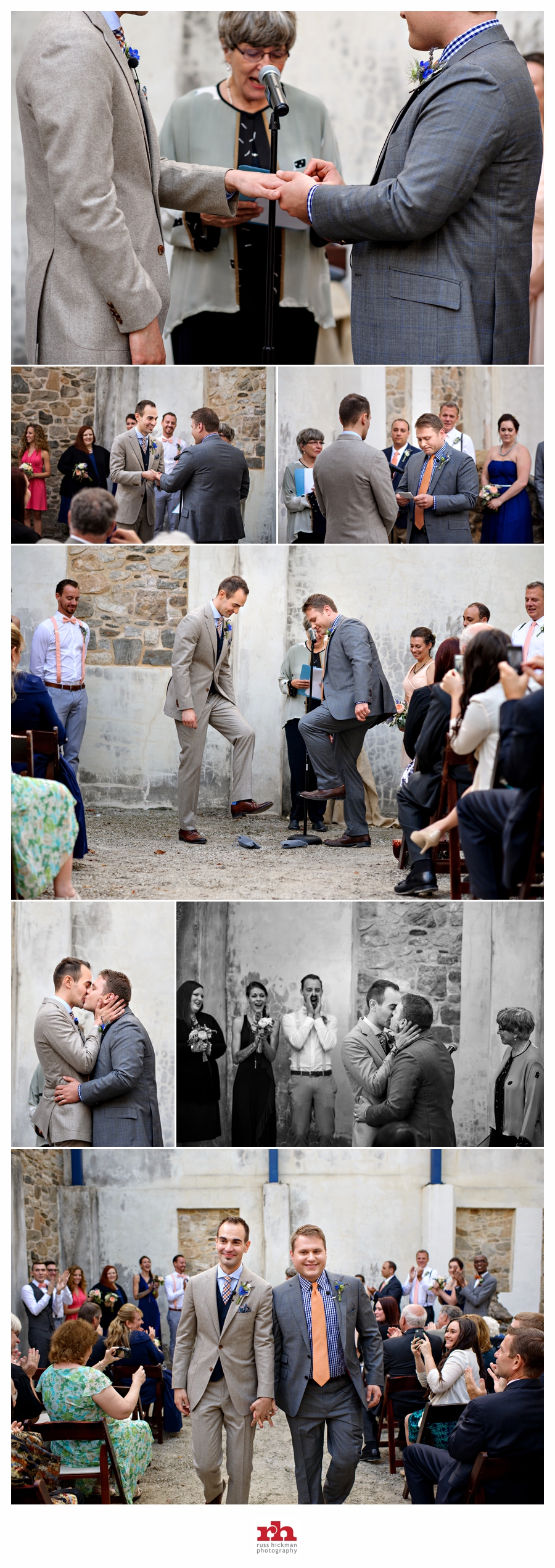 LGBTQ Wedding Couple get married at The Patapsco Female Institute in Ellicott City, MD.